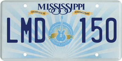 MS license plate LMD150