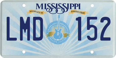 MS license plate LMD152