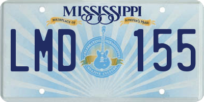 MS license plate LMD155