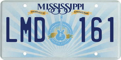 MS license plate LMD161