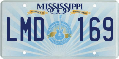 MS license plate LMD169