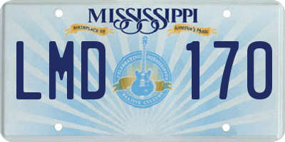 MS license plate LMD170