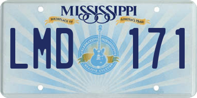 MS license plate LMD171
