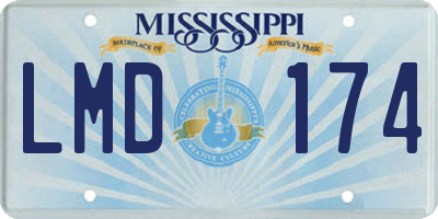 MS license plate LMD174