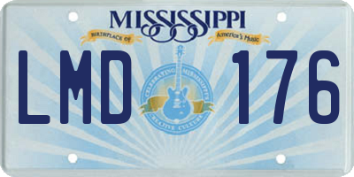 MS license plate LMD176