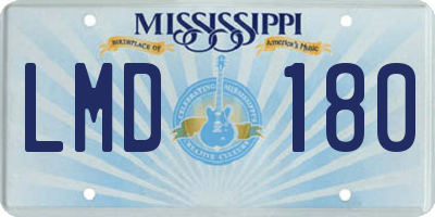 MS license plate LMD180