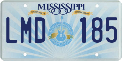 MS license plate LMD185