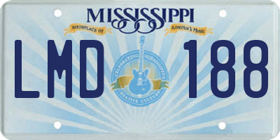 MS license plate LMD188