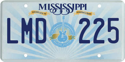 MS license plate LMD225