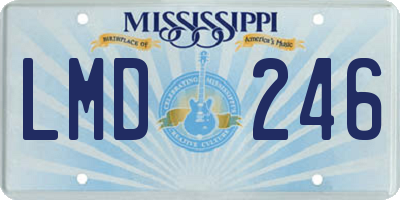 MS license plate LMD246