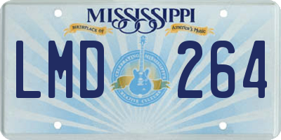 MS license plate LMD264