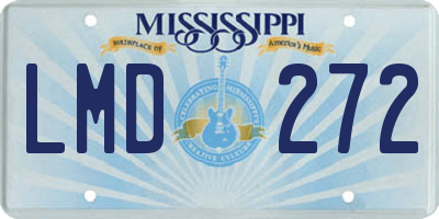MS license plate LMD272