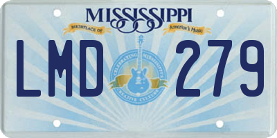 MS license plate LMD279