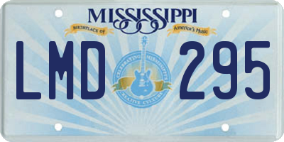 MS license plate LMD295