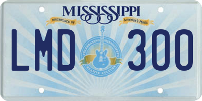 MS license plate LMD300