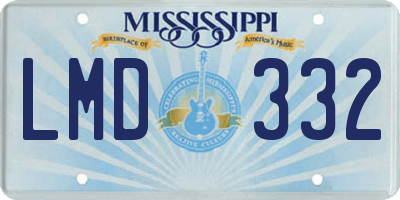 MS license plate LMD332