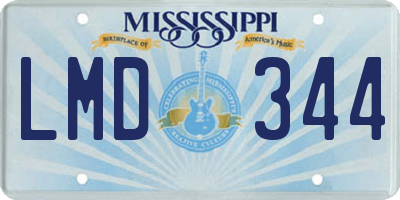 MS license plate LMD344