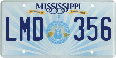 MS license plate LMD356