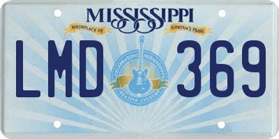 MS license plate LMD369