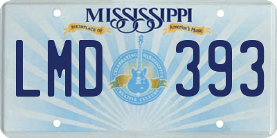 MS license plate LMD393