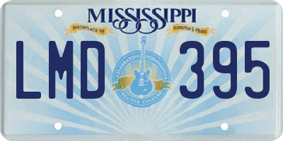 MS license plate LMD395