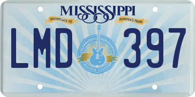 MS license plate LMD397