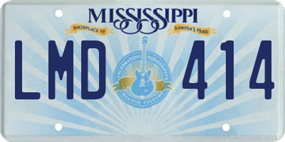 MS license plate LMD414