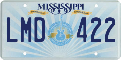 MS license plate LMD422