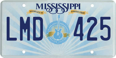 MS license plate LMD425