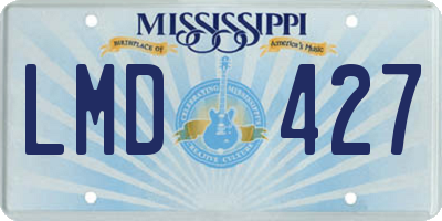 MS license plate LMD427