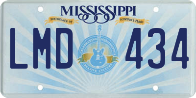 MS license plate LMD434