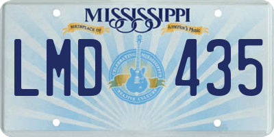 MS license plate LMD435