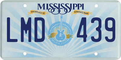 MS license plate LMD439