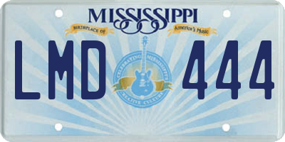 MS license plate LMD444