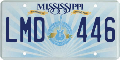 MS license plate LMD446
