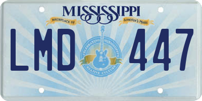 MS license plate LMD447