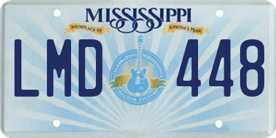 MS license plate LMD448