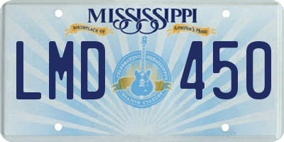 MS license plate LMD450