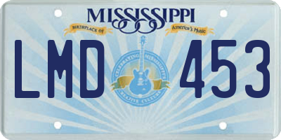 MS license plate LMD453
