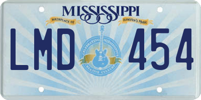 MS license plate LMD454