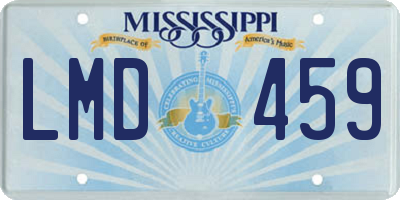 MS license plate LMD459