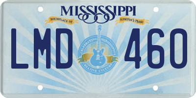 MS license plate LMD460