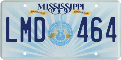 MS license plate LMD464