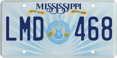 MS license plate LMD468
