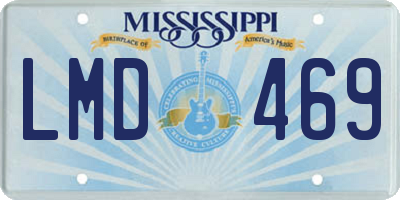 MS license plate LMD469