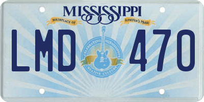MS license plate LMD470