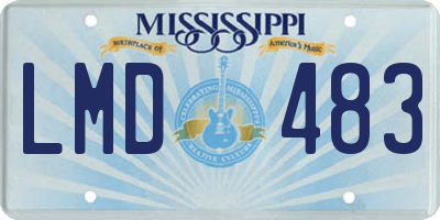 MS license plate LMD483