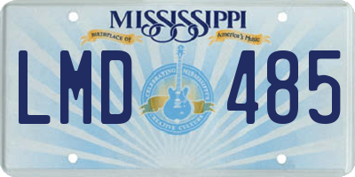 MS license plate LMD485