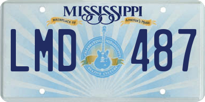 MS license plate LMD487
