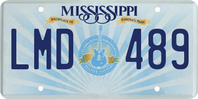 MS license plate LMD489